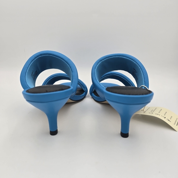 Sanctuary Likely Padded Puff Leather Slide Sandals, Blue Wire, Women's 11M, NWT! - Picture 9 of 16